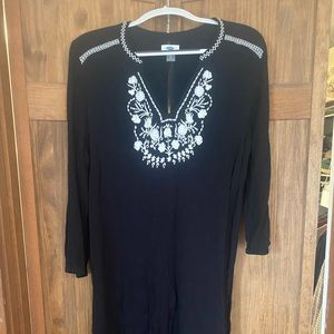 Cute large black gauze coverup